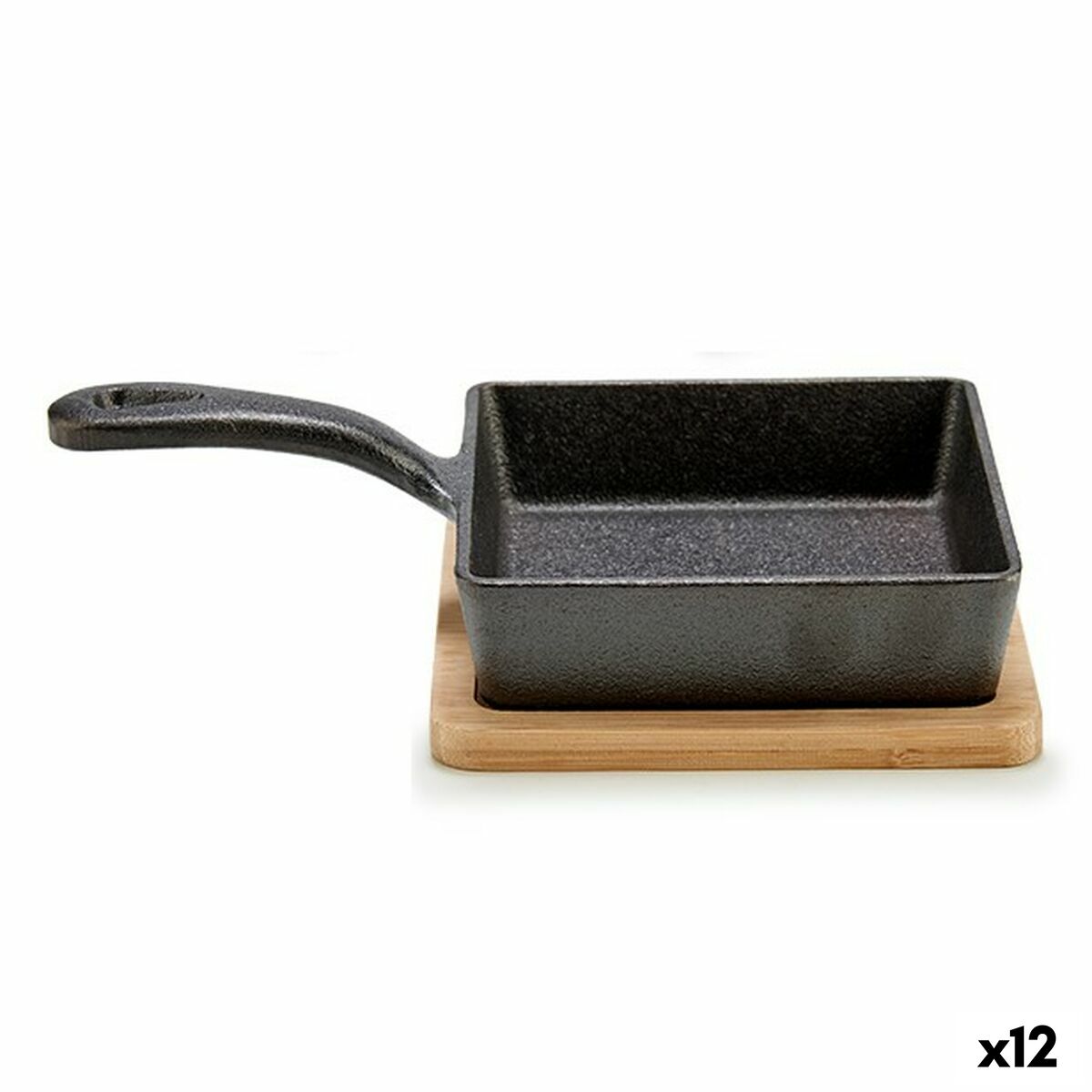 Grytform för servering av tapas Kinvara 1277SJ5076 Brun Grå 23,7 x 6,3 x 14 cm Stekpanna (12 antal)
