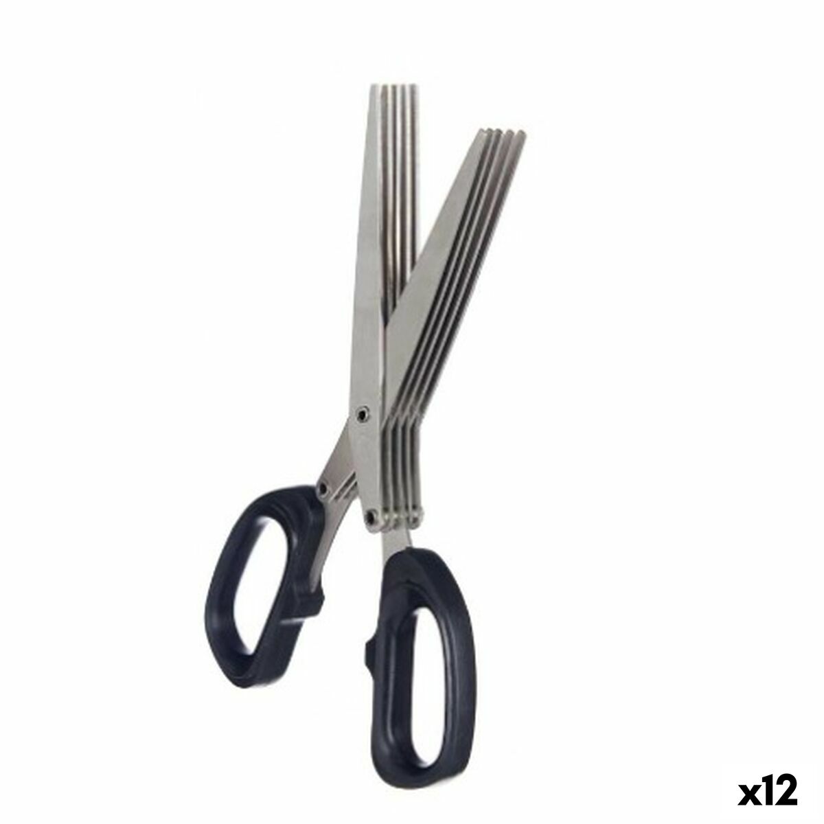 Sax Svart Silvrig Metall 7 x 18,5 x 1,7 cm (12 antal)