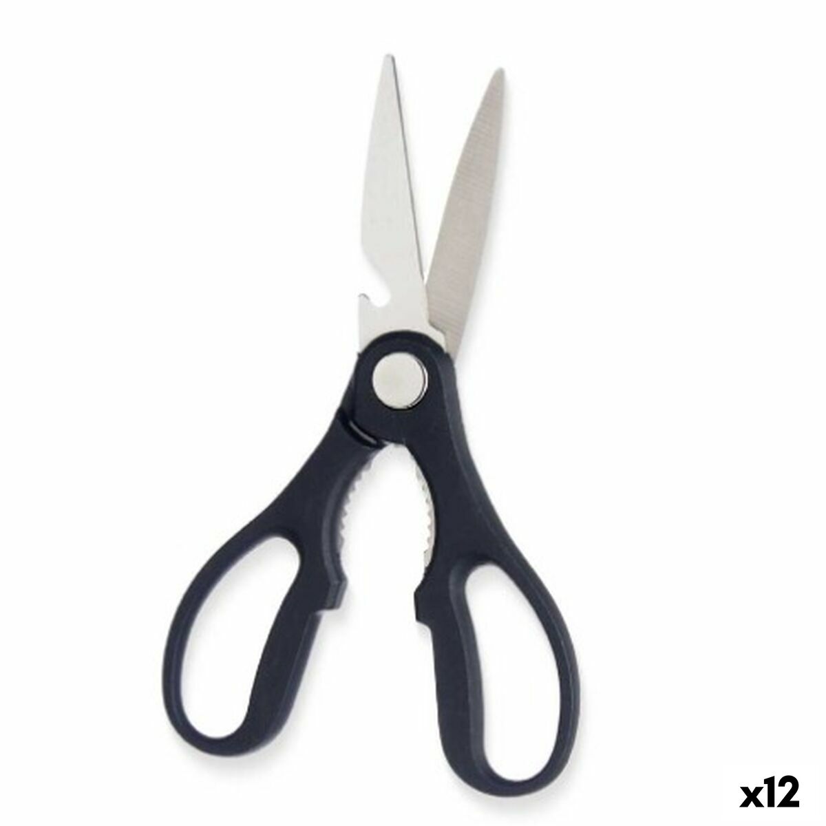 Sax Svart Silvrig Rostfritt stål 8,3 x 19,5 x 1,3 cm (12 antal)
