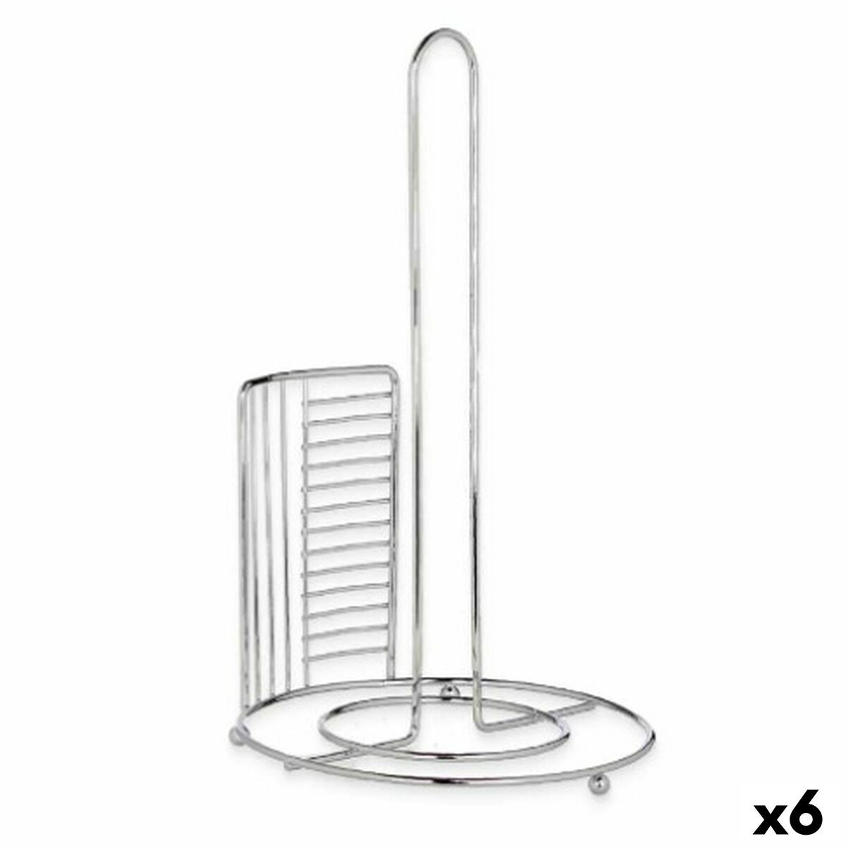 Hushållspappershållare Silvrig Metall 18,5 x 31,5 x 18,5 cm (6 antal)