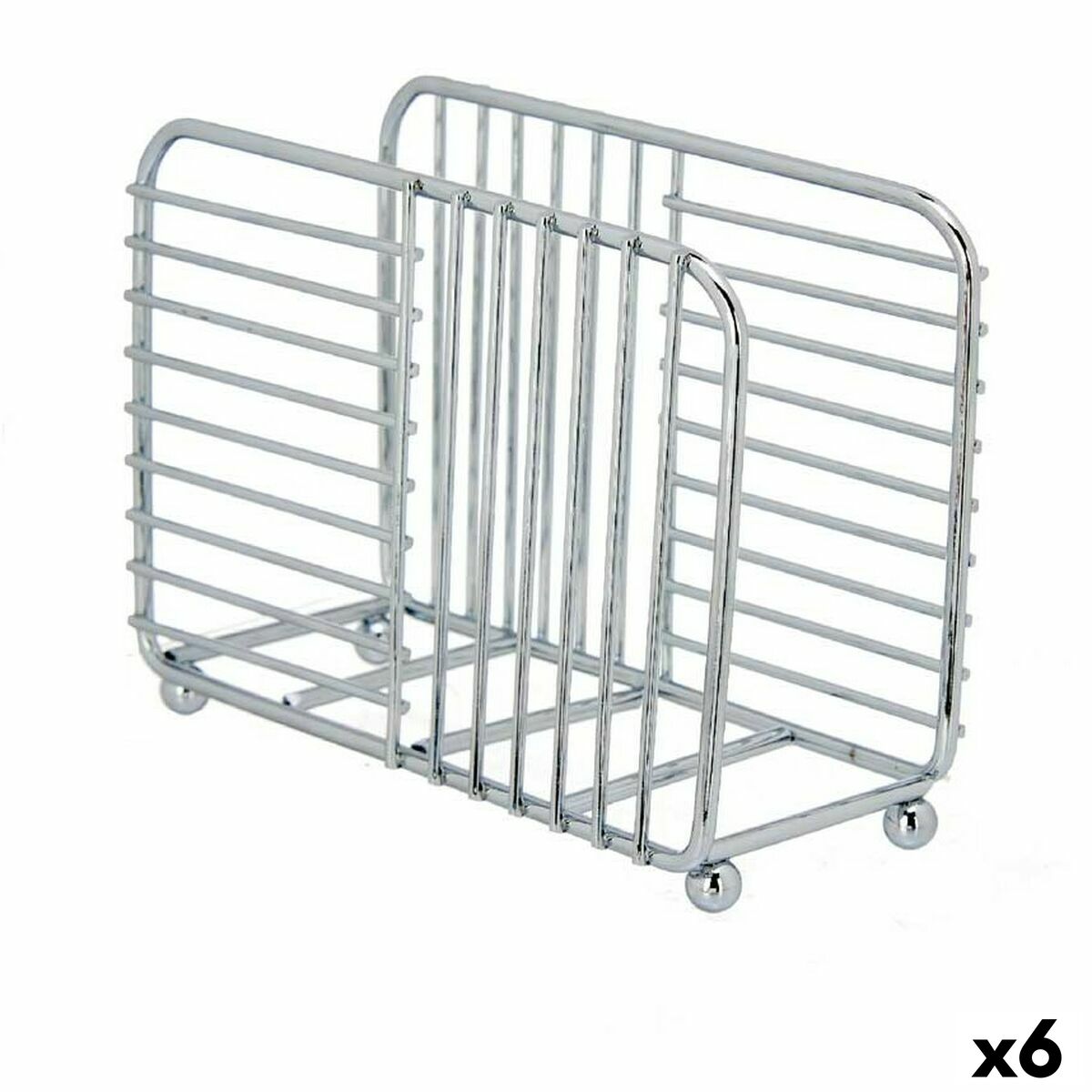Servetthållare Silvrig Metall 14,5 x 11,5 x 6,5 cm (6 antal)