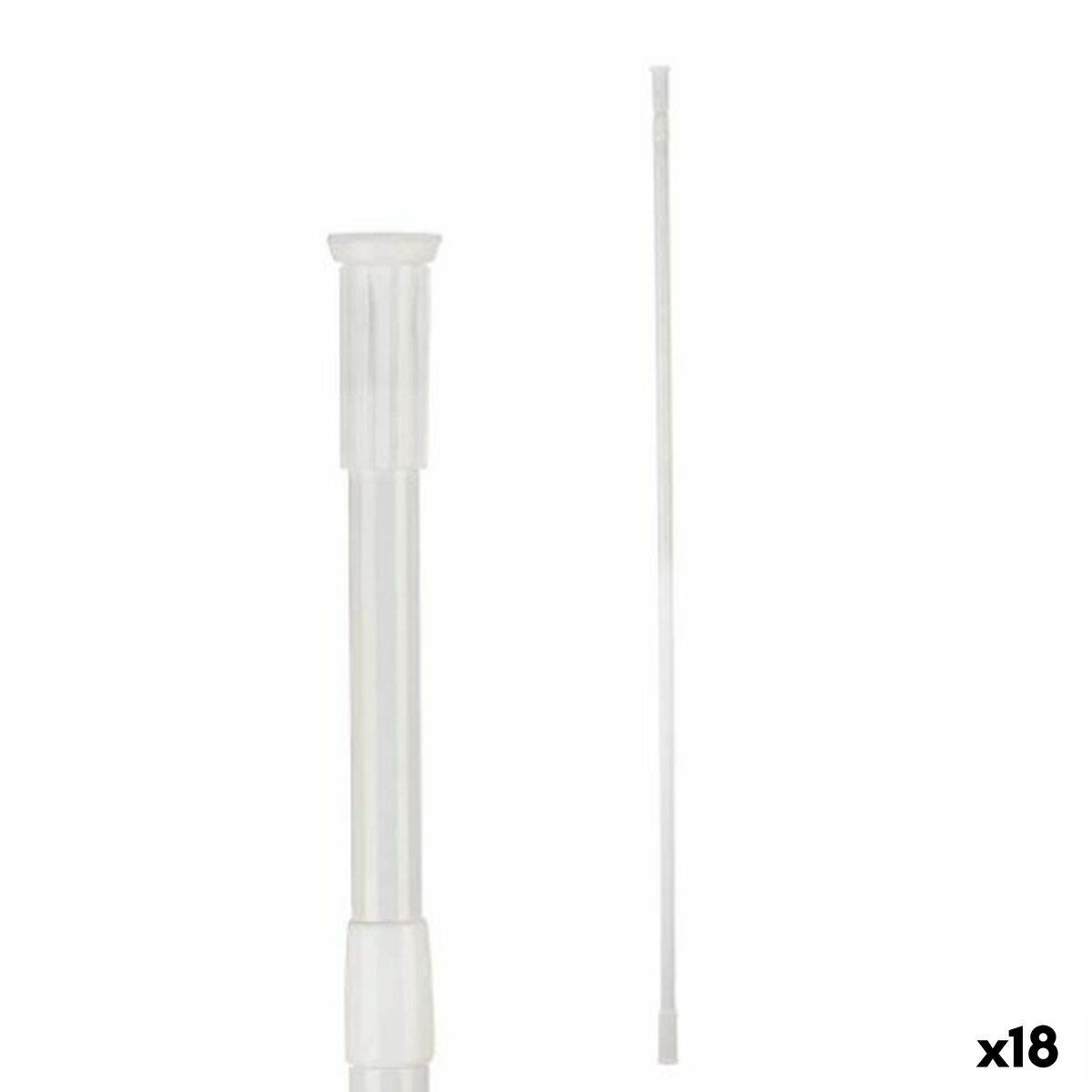Utdragbar stång Berilo B0638 140-260CM Vit Aluminium 260 x 2,2 x 2,2 cm För dusch (18 antal)