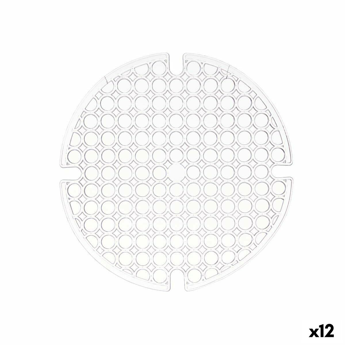 Halkfri matta Transparent Plast 29 x 0,1 x 29 cm Diskho (12 antal)