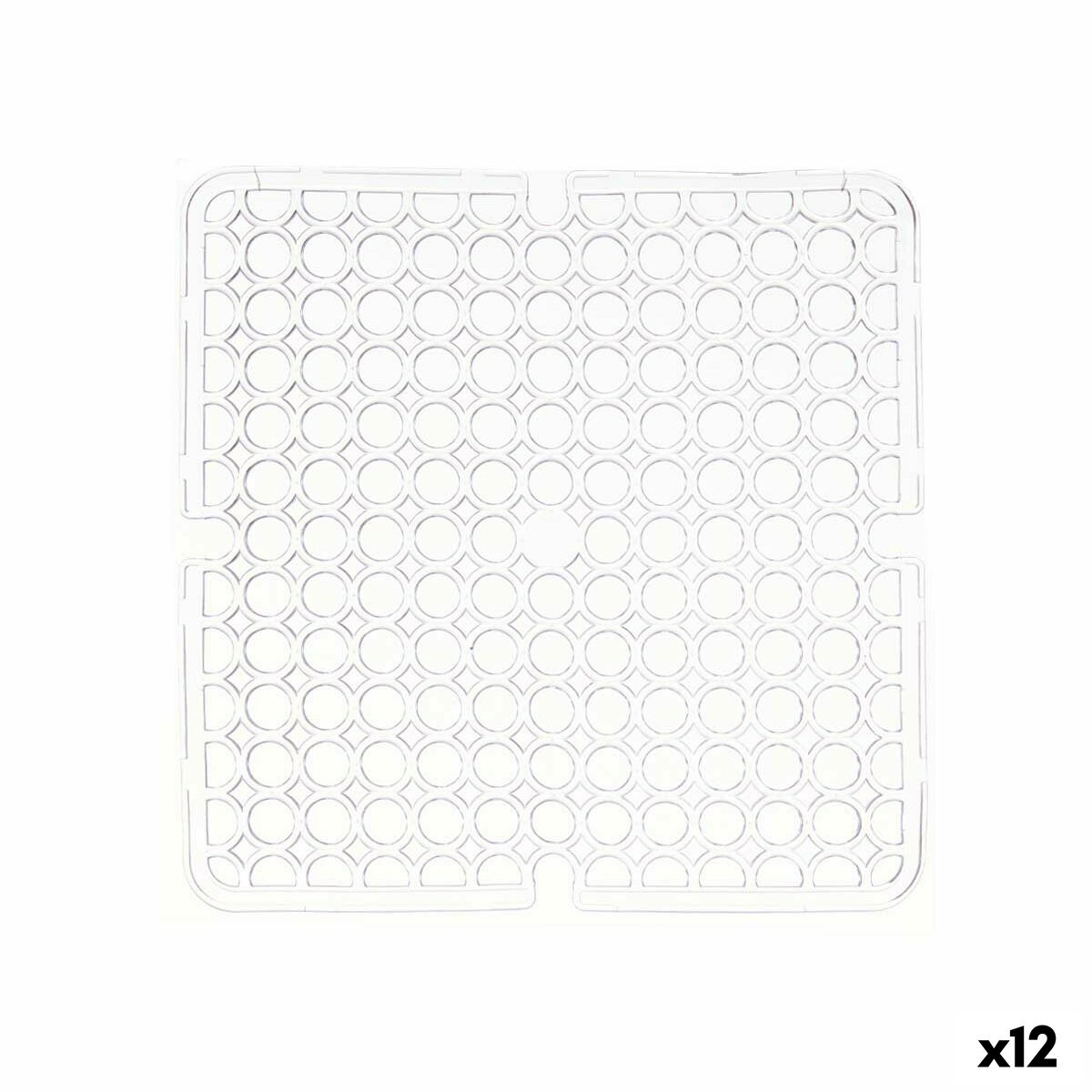 Halkfri matta Transparent Plast 28 x 0,1 x 28 cm Diskho (12 antal)