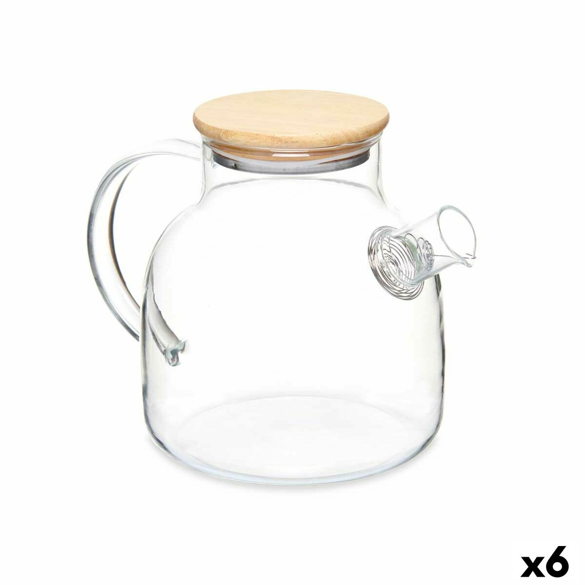 Karaff med infusionsfilter Vivalto SW8328-1200ML Bambu Borosilikatglas 1,2 L 22 x 16 x 14 cm (6 antal)