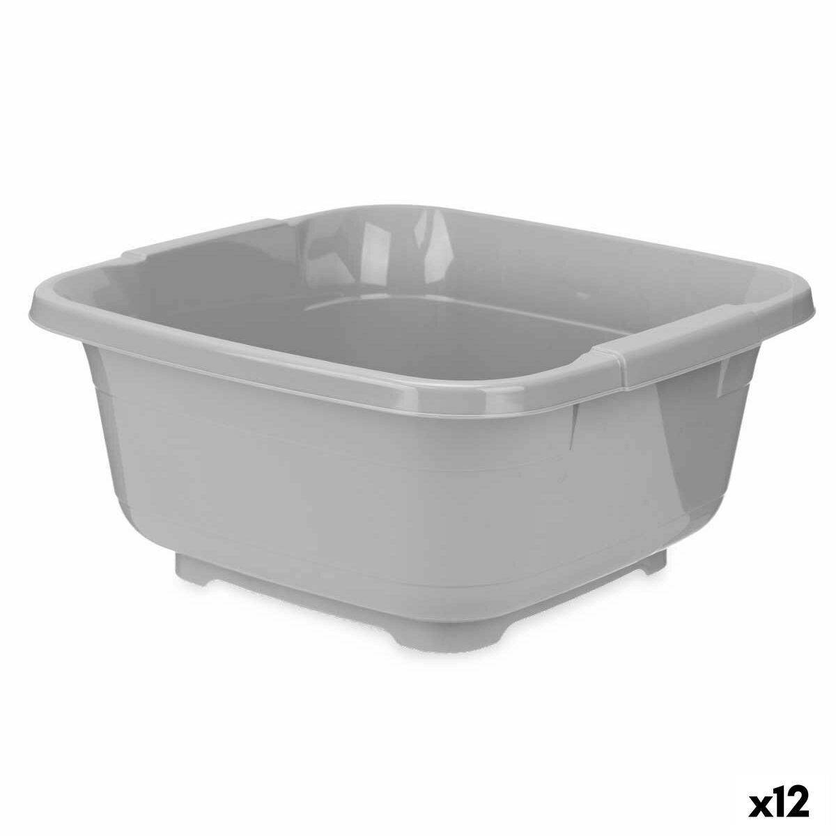 Tvättbalja Grå Plast 11 L (12 antal)