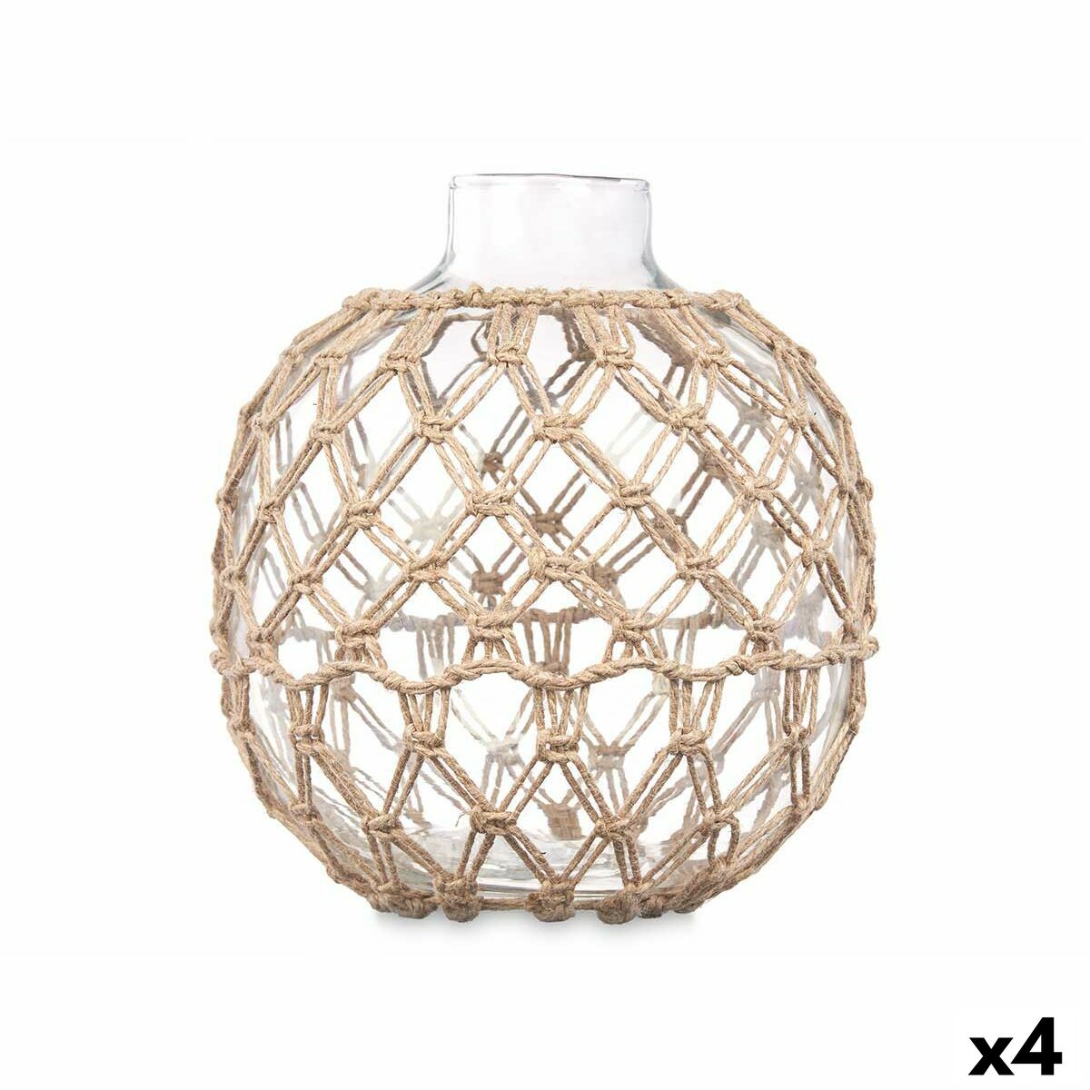 Dekorationsboll Transparent Naturell 21 x 23 cm (4 antal)