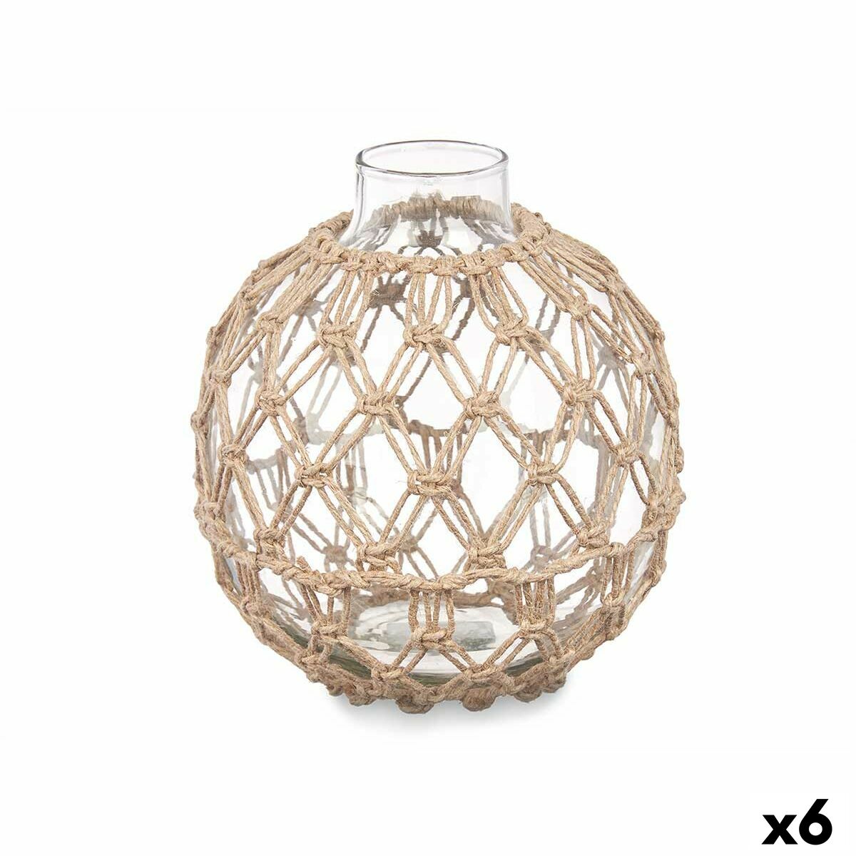 Dekorationsboll Transparent Naturell 18 x 20 cm (6 antal)