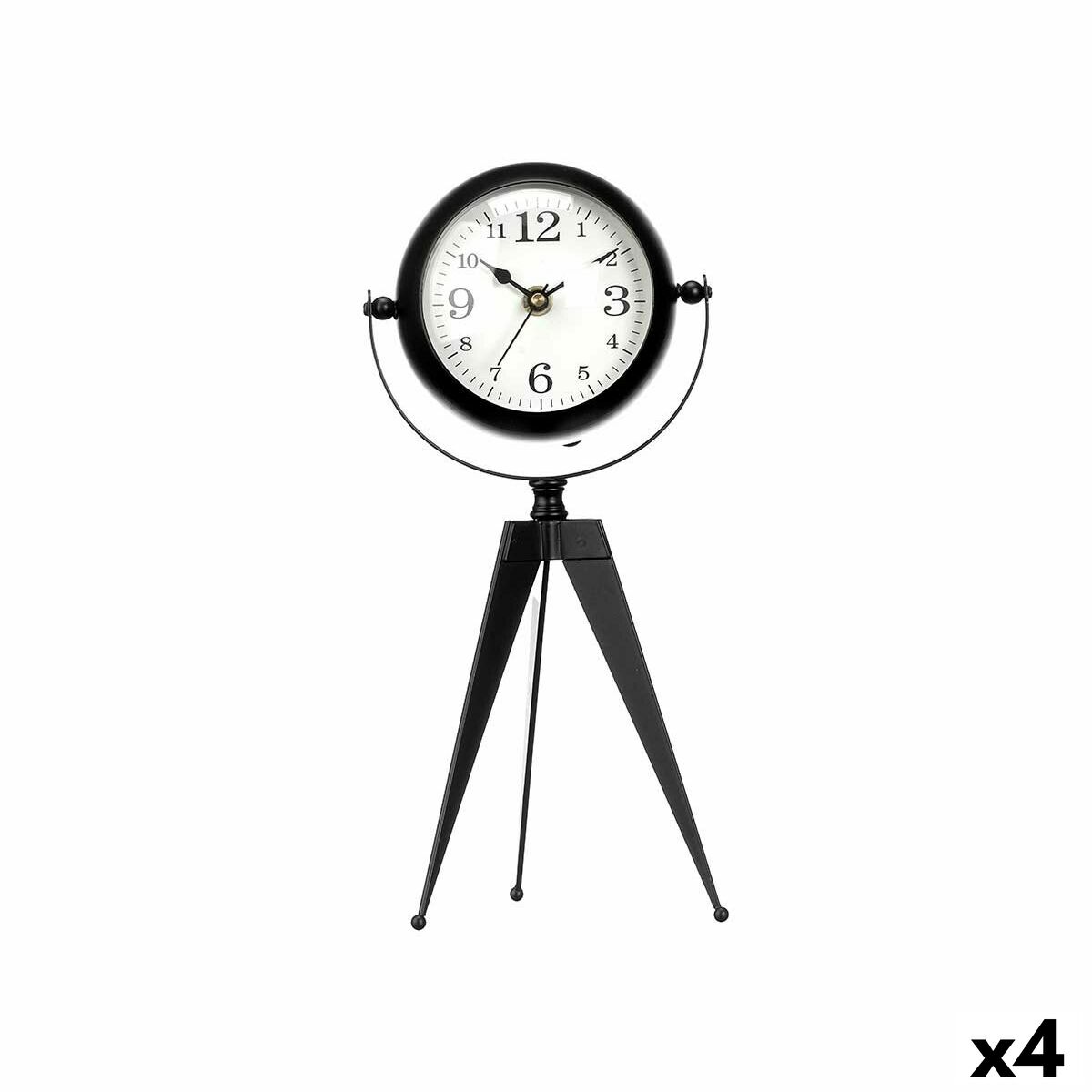 Asztali óra Tripod Svart Metall 12 x 30 x 12 cm (4 antal)