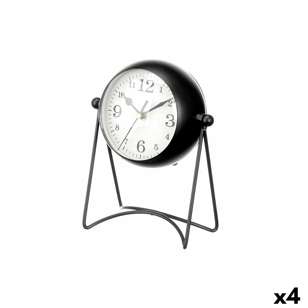 Asztali óra Svart Metall 15,5 x 20 x 11 cm (4 antal)