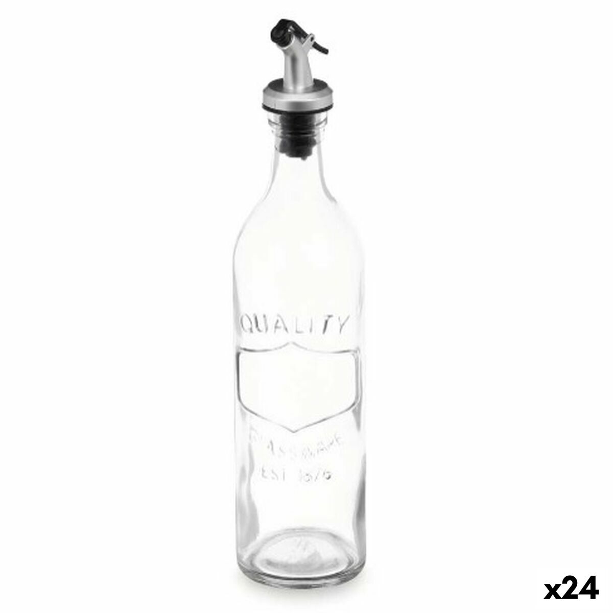 Oljeflaska Vivalto YHP-SZ57A/TH12 Transparent Glas Med relief 500 ml (24 antal)