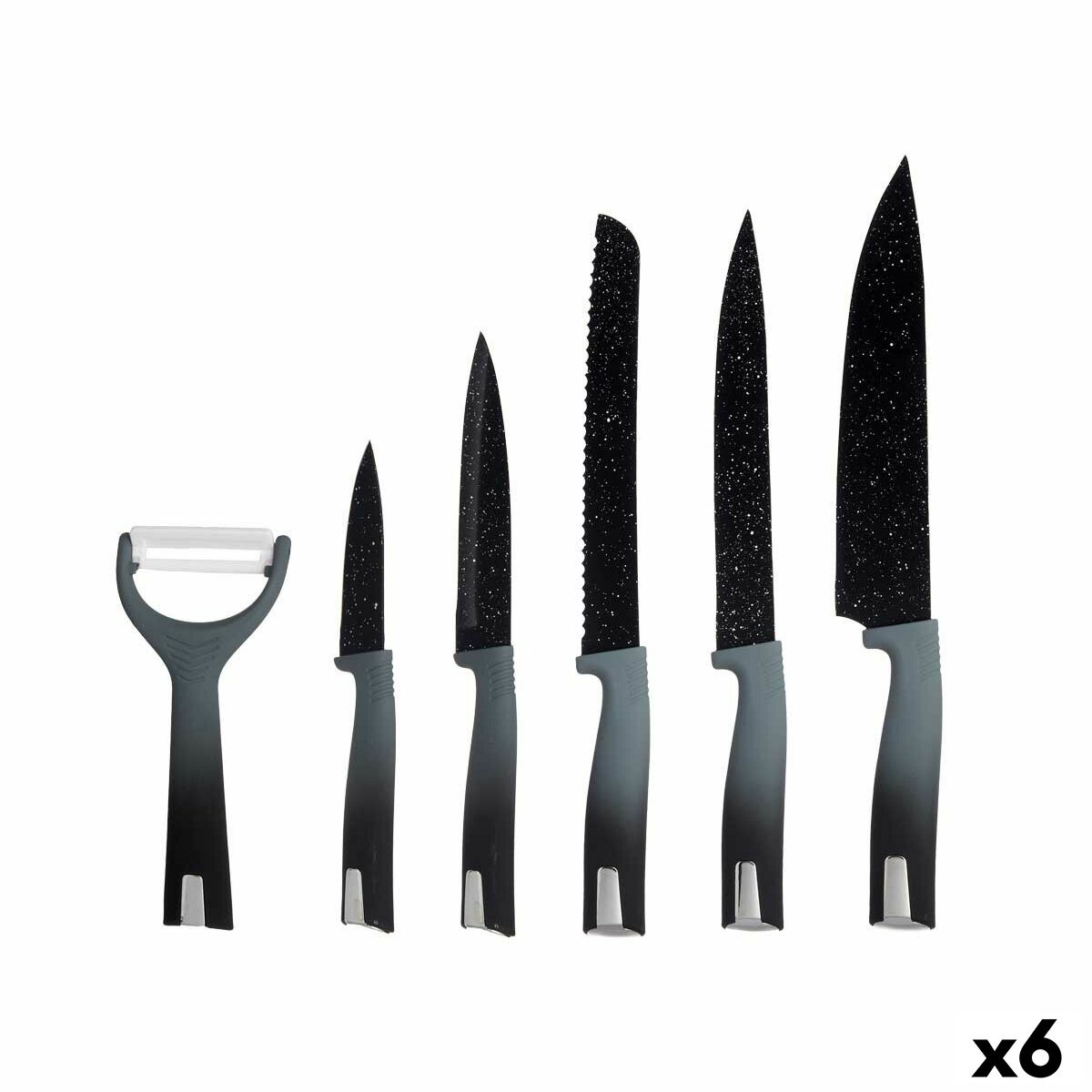 Knivset Kinvara KT211035 Svart Rostfritt stål polypropen 6 Delar (6 antal)
