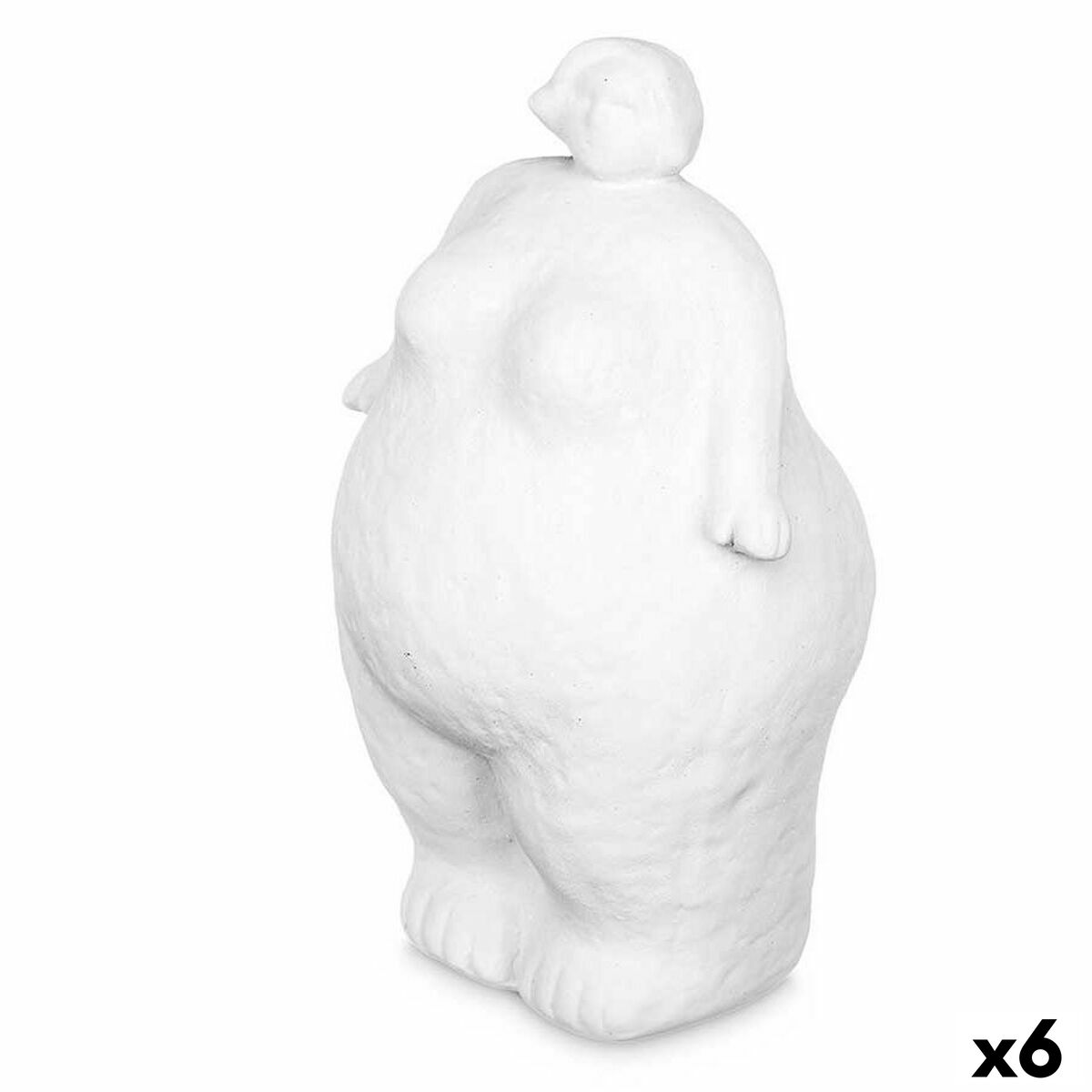 Prydnadsfigur Vit Dolomite 14 x 25 x 11 cm (6 antal) Kvinna Stående