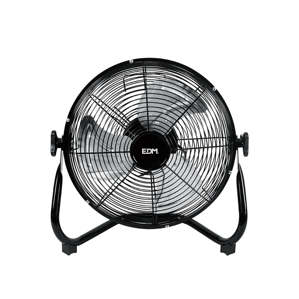 Golvfläkt EDM industriell Svart 45 W Ø 30 x 41 cm