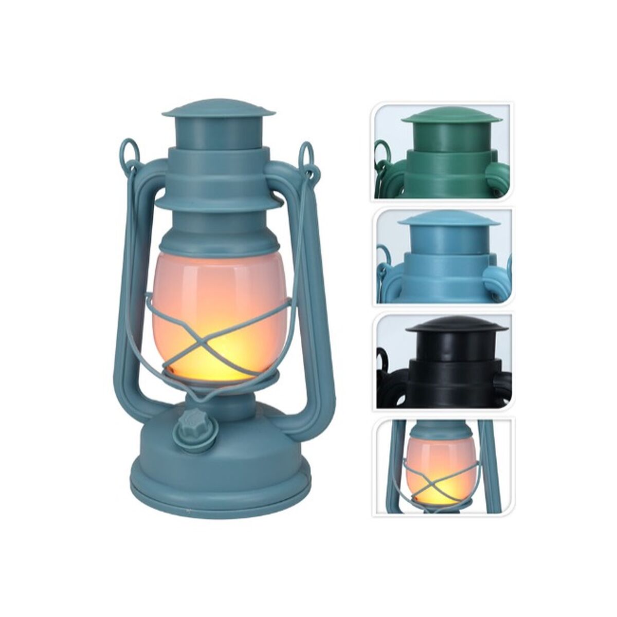 LED-lykta Lumineo Blå Grön Blå/Grön Aluminium 24,5 cm
