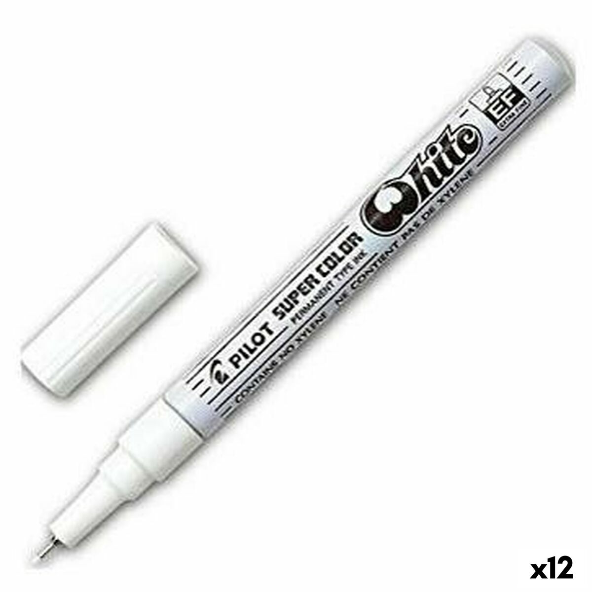 Permanent markörpenna Pilot Vit (12 antal)