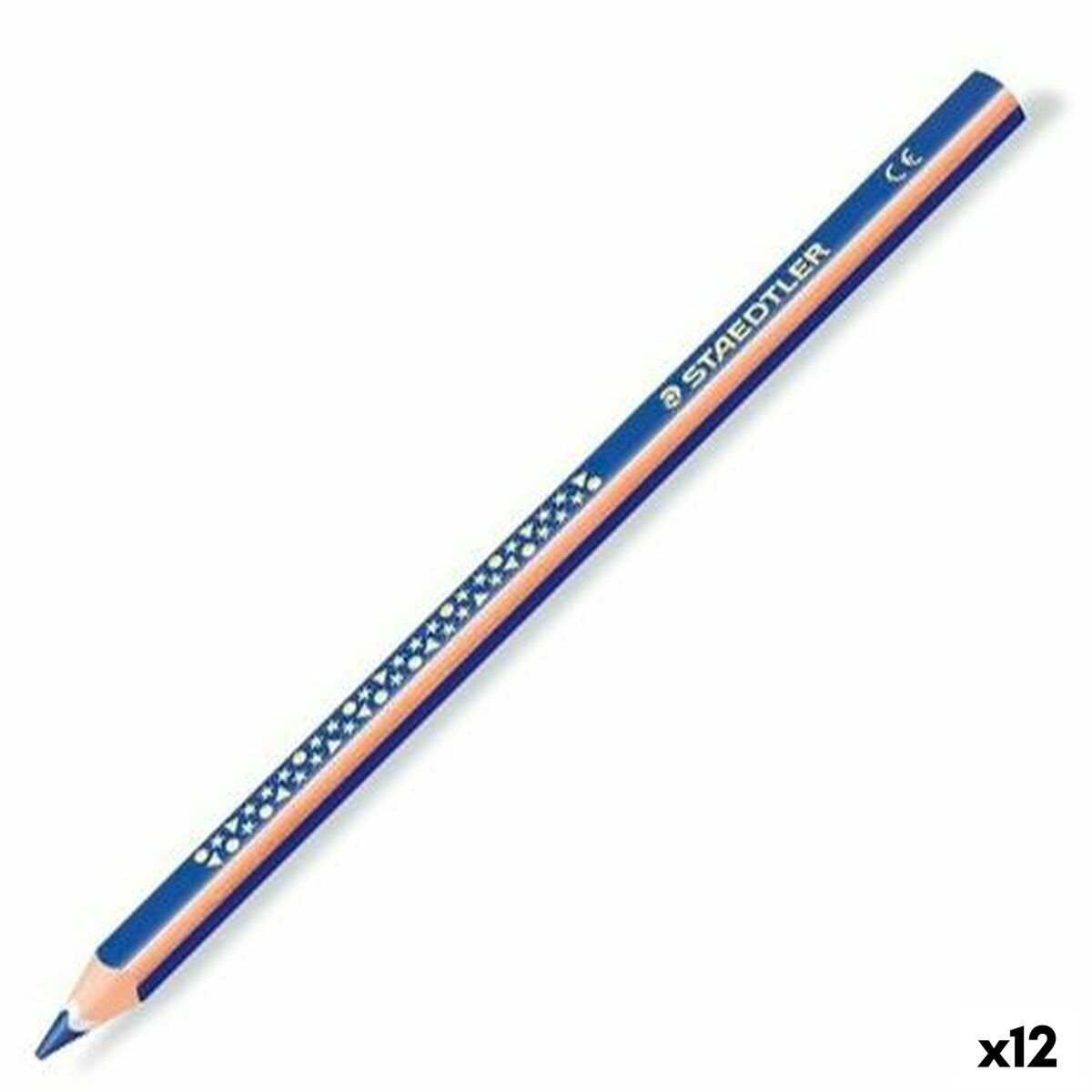 Penna Staedtler Jumbo Noris Blå Trä (12 antal)