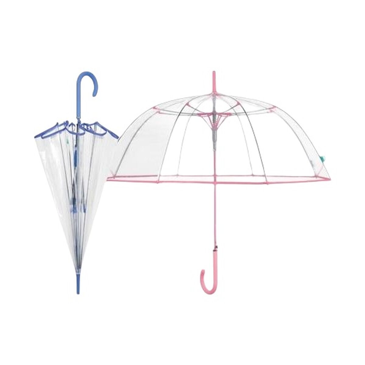 Paraply Perletti Transparent Mikrofiber Ø 89 cm Med list