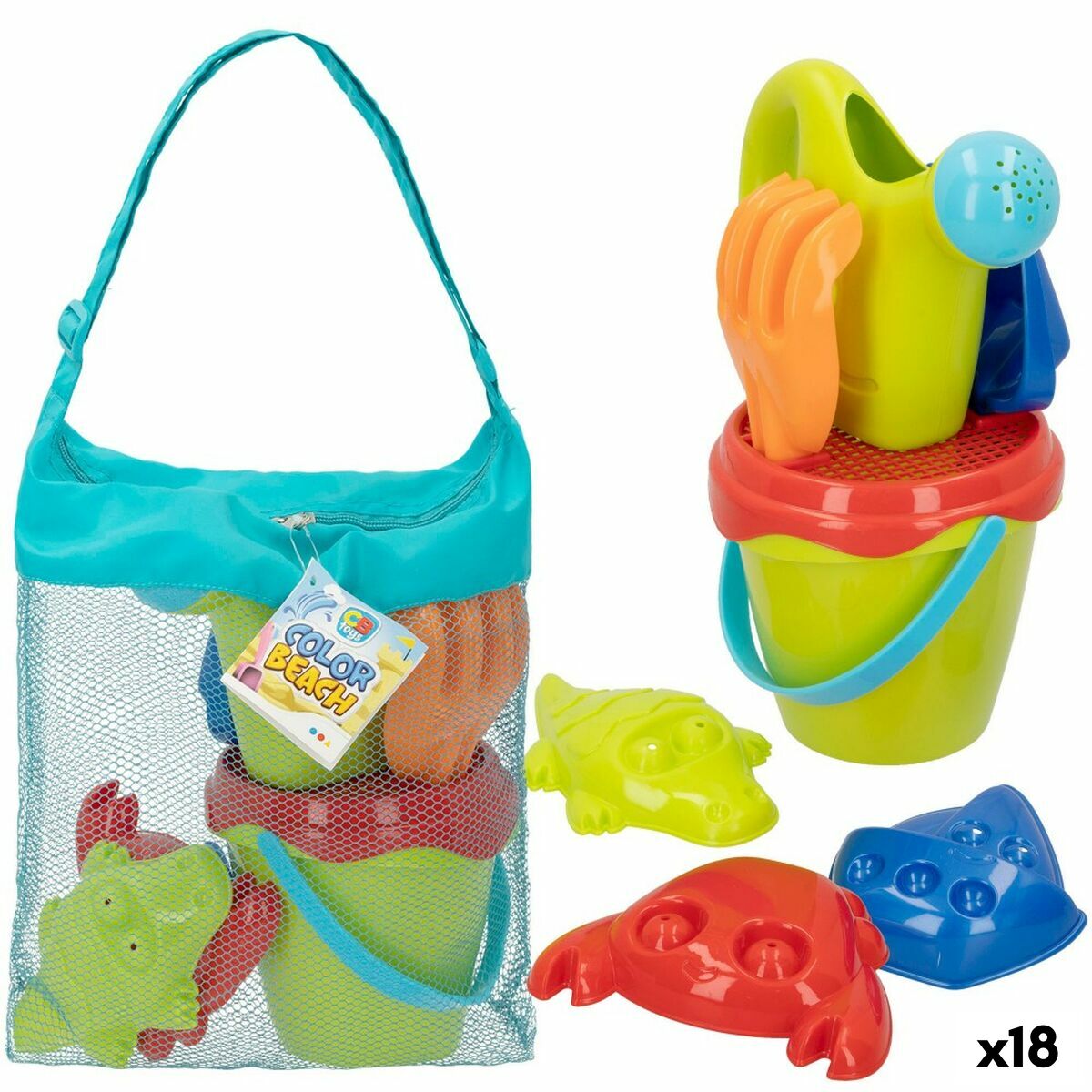 Strandleksaker set Colorbaby polypropen (18 antal)