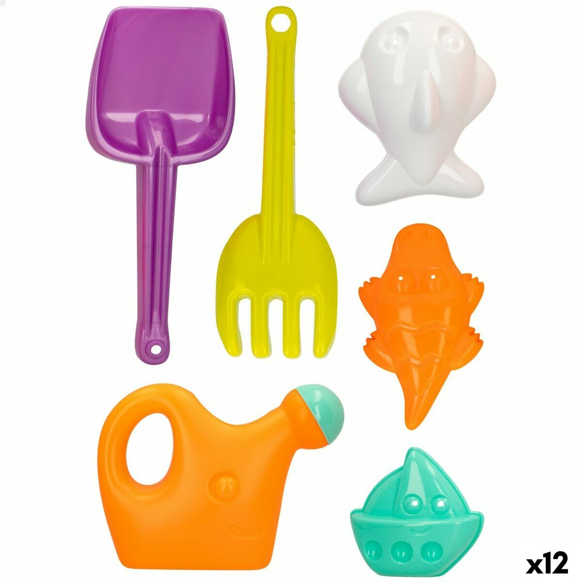 Strandleksaker set Colorbaby 6 Delar 27 cm (12 antal)