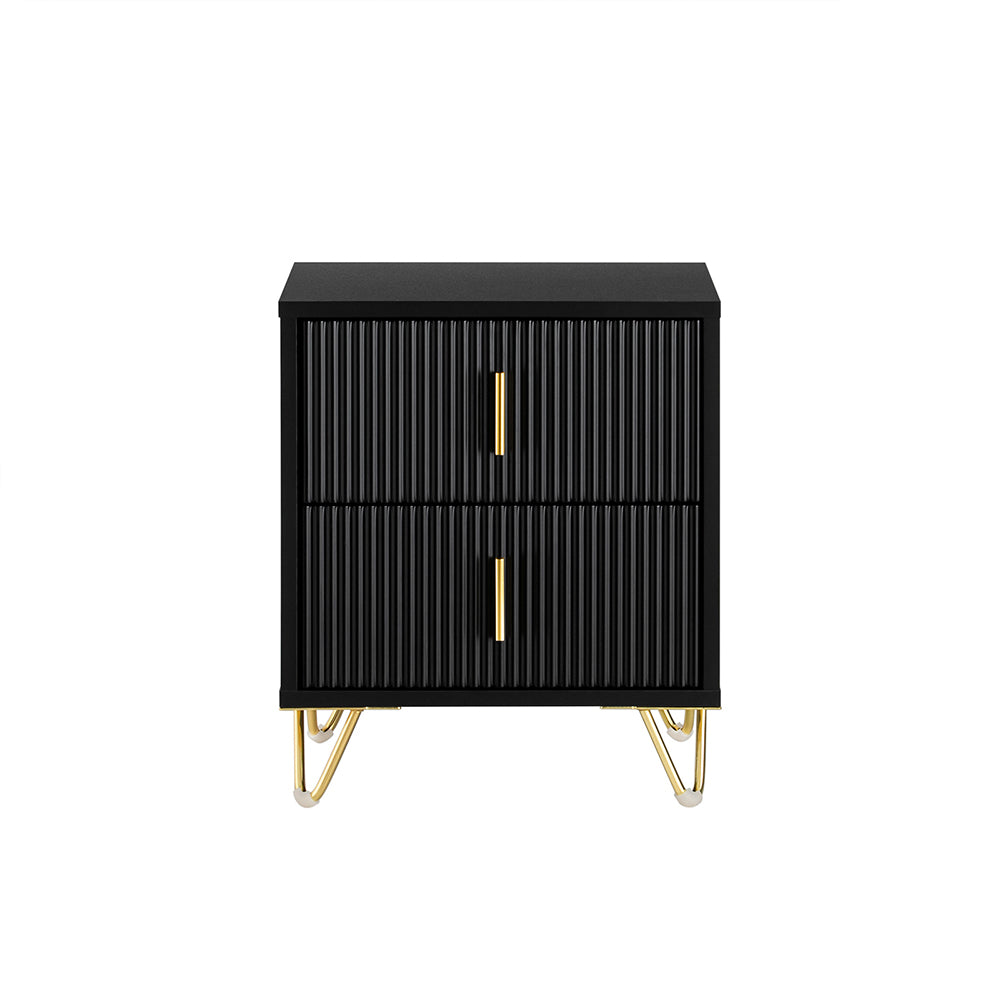 Nattduksbord med 2 lådor Soffbord Sidobord Sängbord FBT115-SCH