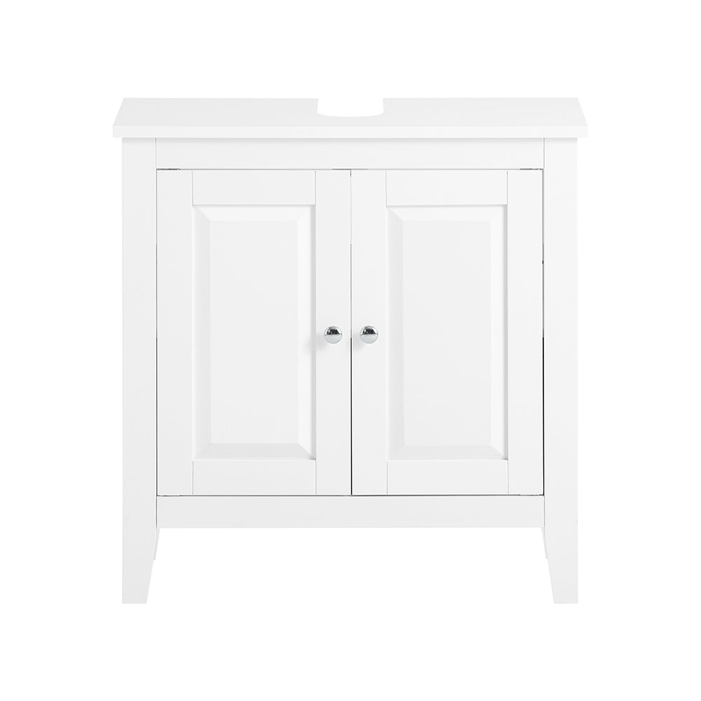 Tvättställsunderskåp med 2 dörrar, Badrumsmöbler, Längd 60 cm Bredd: 30 cm Höjd: 62 cm, vit, FRG202-W