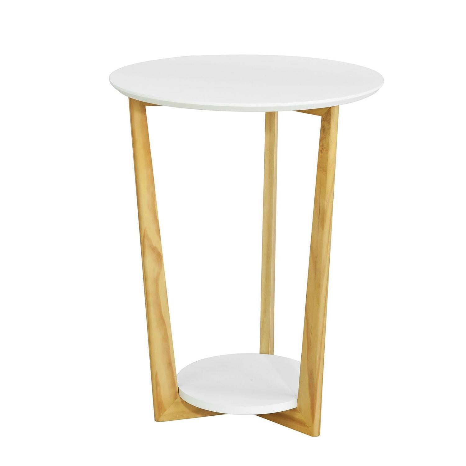 Soffbord Hörnbord Sidobord med hyllor FBT52-WN