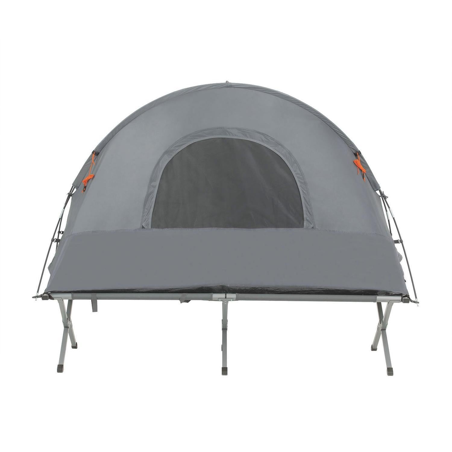Enmanstält Campingsäng med tält Tältsäng med sovsäck luftmadrass och tillbehör grå OGS60-HG