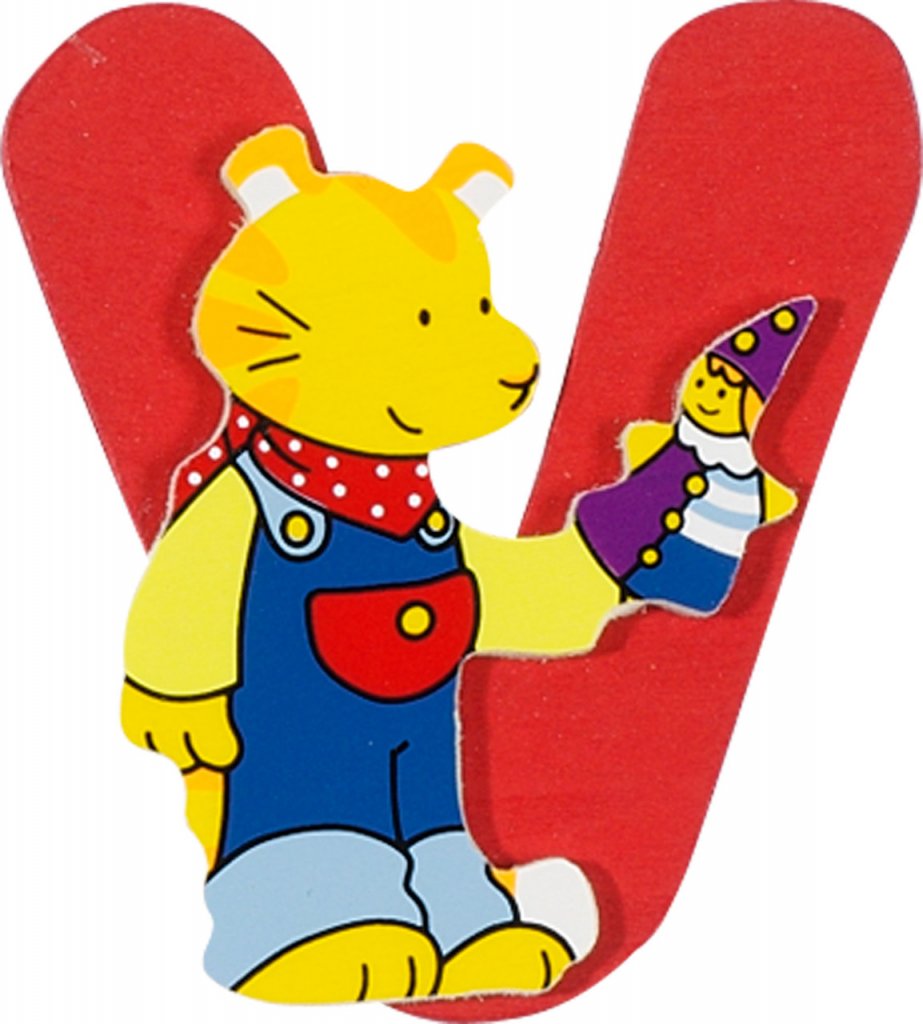 Väggdekoration - Bokstav - V - Goki