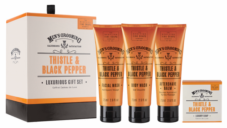 Thistle & Black Pepper Luxurious Gift Set - The Scottish Fine Soaps