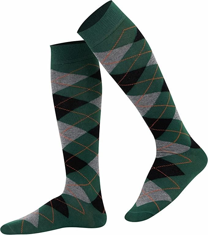 Grön argyle knästrumpa - MySocks