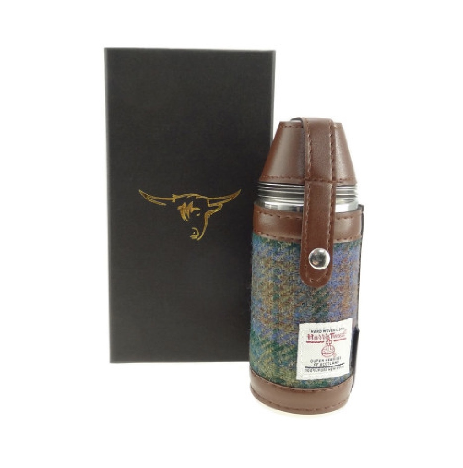 Fickplunta m. fyra muggar - Harris Tweed Skye Tartan