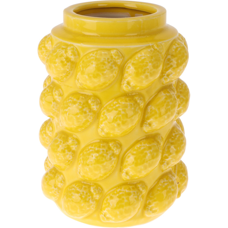 Vas Citroner Gul Keramik 19 cm