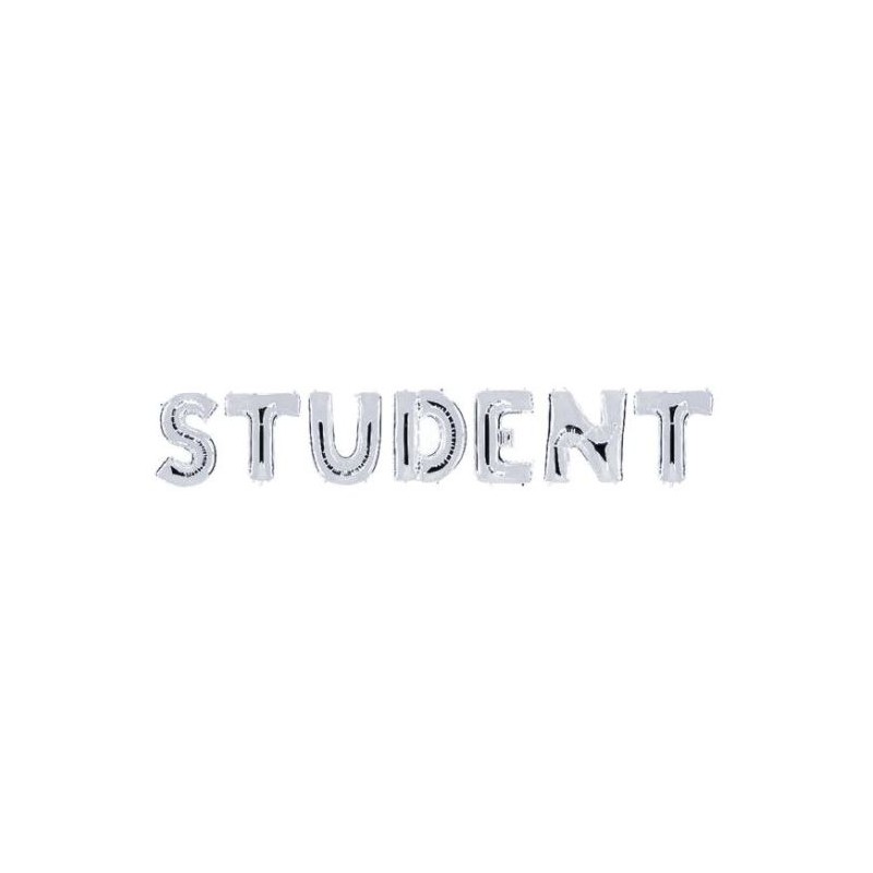 Student Folieballong Silver 40cm