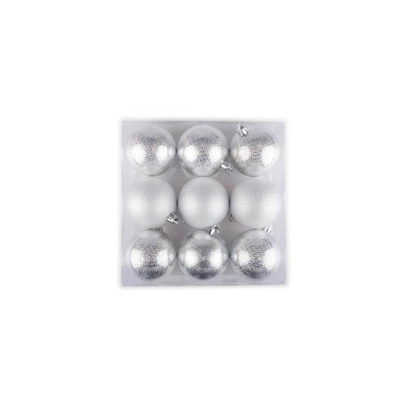 Julgranskulor Silver små 9-pack