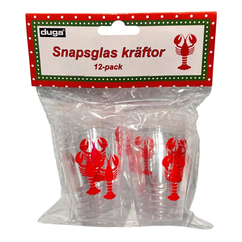 Snapsglas Shotsglas Kräftskiva 12-pack