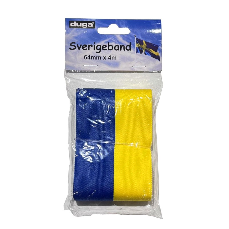 Band Studentband blå/gult 64 mm x 4 meter