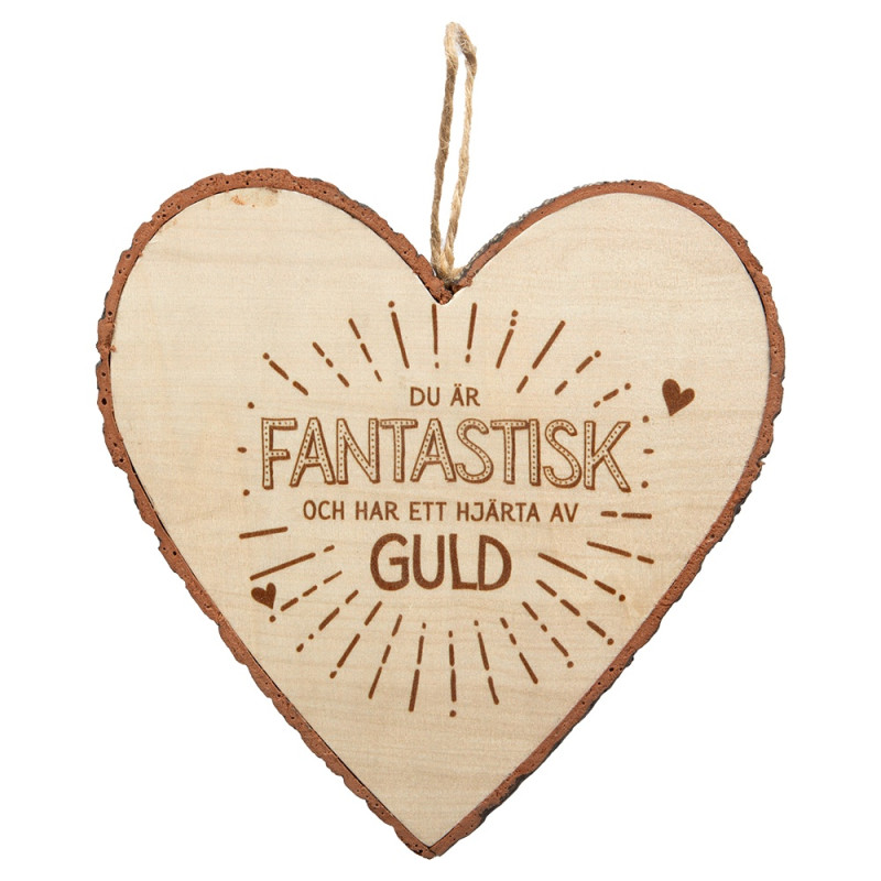 Hjärta Trä Fantastisk Hjärta Av Guld wooden heart
