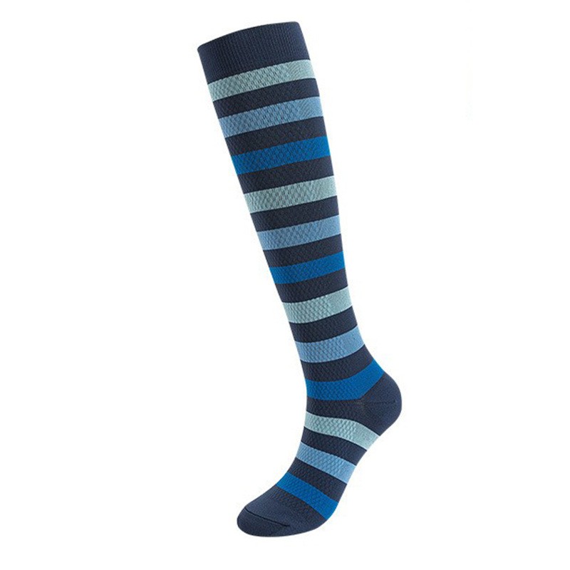Stödstrumpor Blue stripe Nr 52