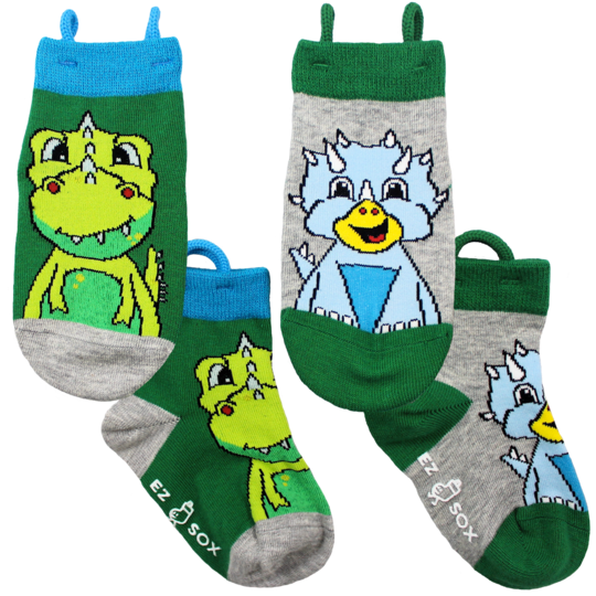 Ezsox barnstrumpor - Dinosaurier 2-pack (31-34)