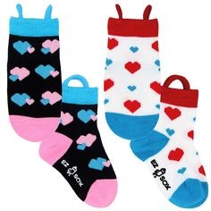 Ezsox barnstrumpor - Hjärtan 2-pack (31-34)