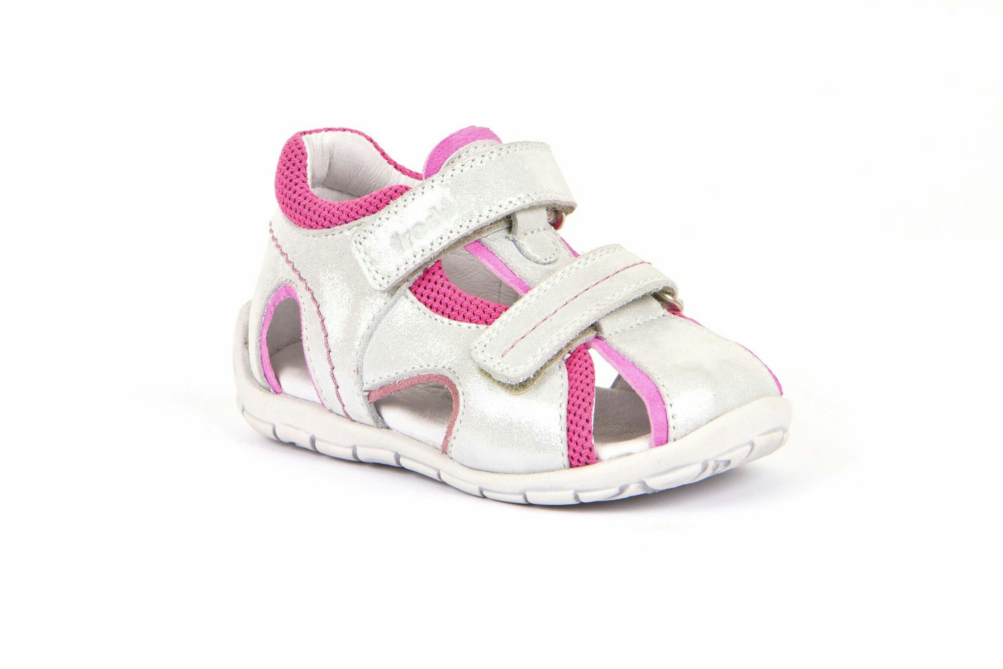 Barnandal i skinn vit/rosa - G2150120-2 (Stl. 26)