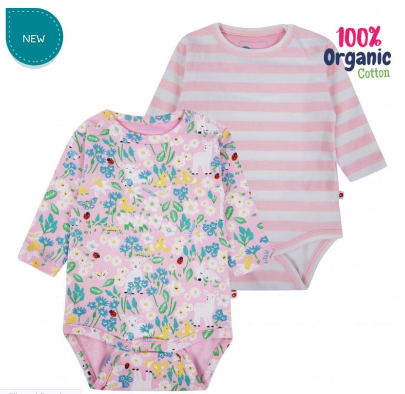 Babybody 2-pack lamm -rosa 72-92cl