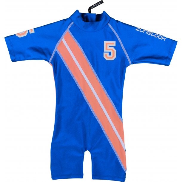 Zunblock UV-dräkt blå/orange 74-92cl