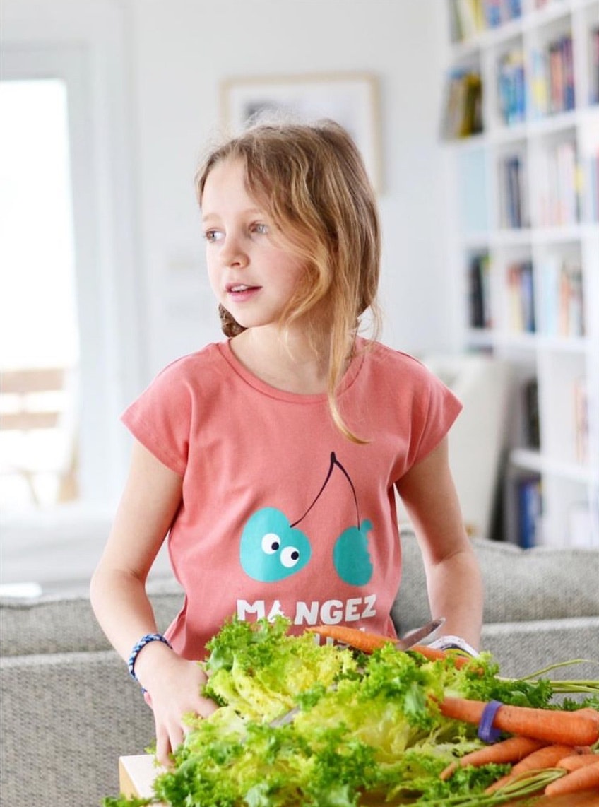 Kortärmad t-shirt rosa - Körsbär 86-108cl
