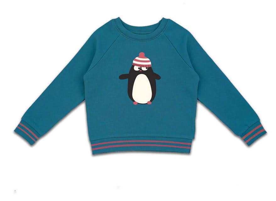 Långärmad sweatshirt med  pingvin - 3år/94cl