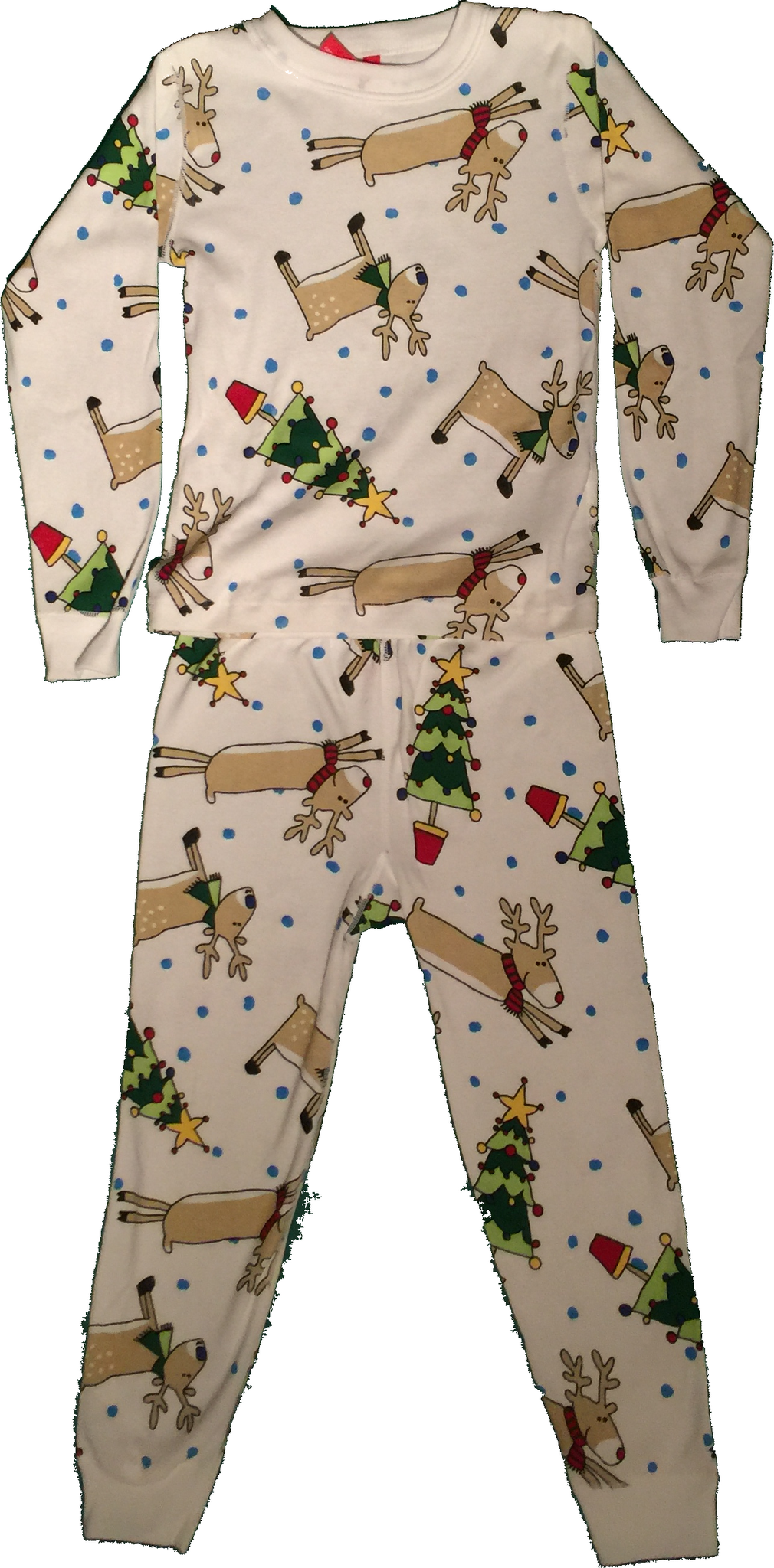 Pyjamas med julmotiv -Renar  130/140cl