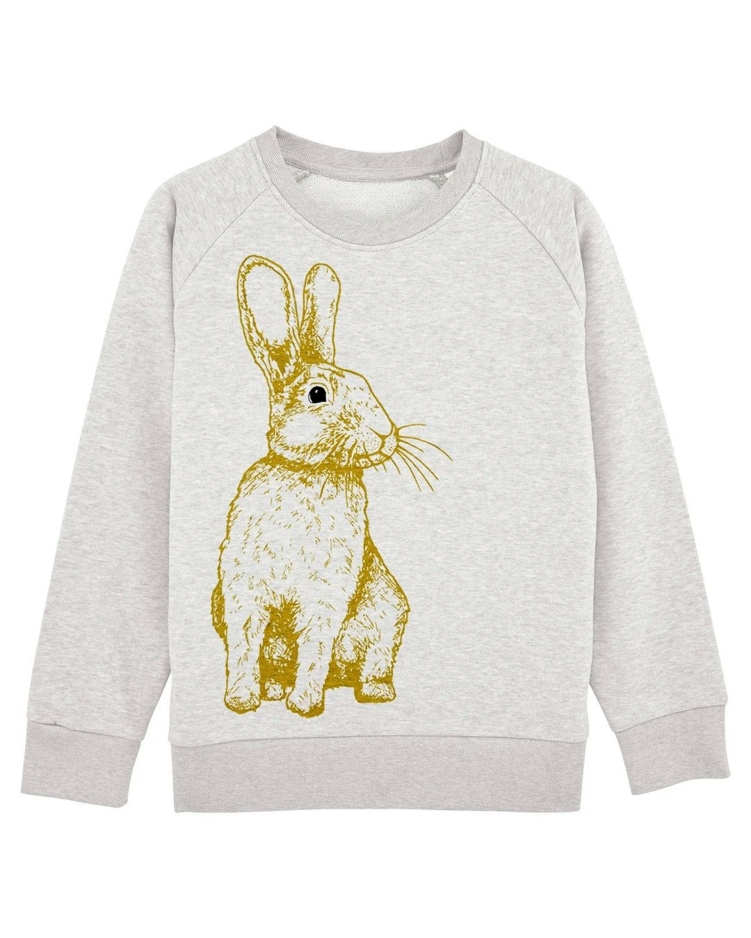 Sweatshirt barn - beige med kanin 7-8år
