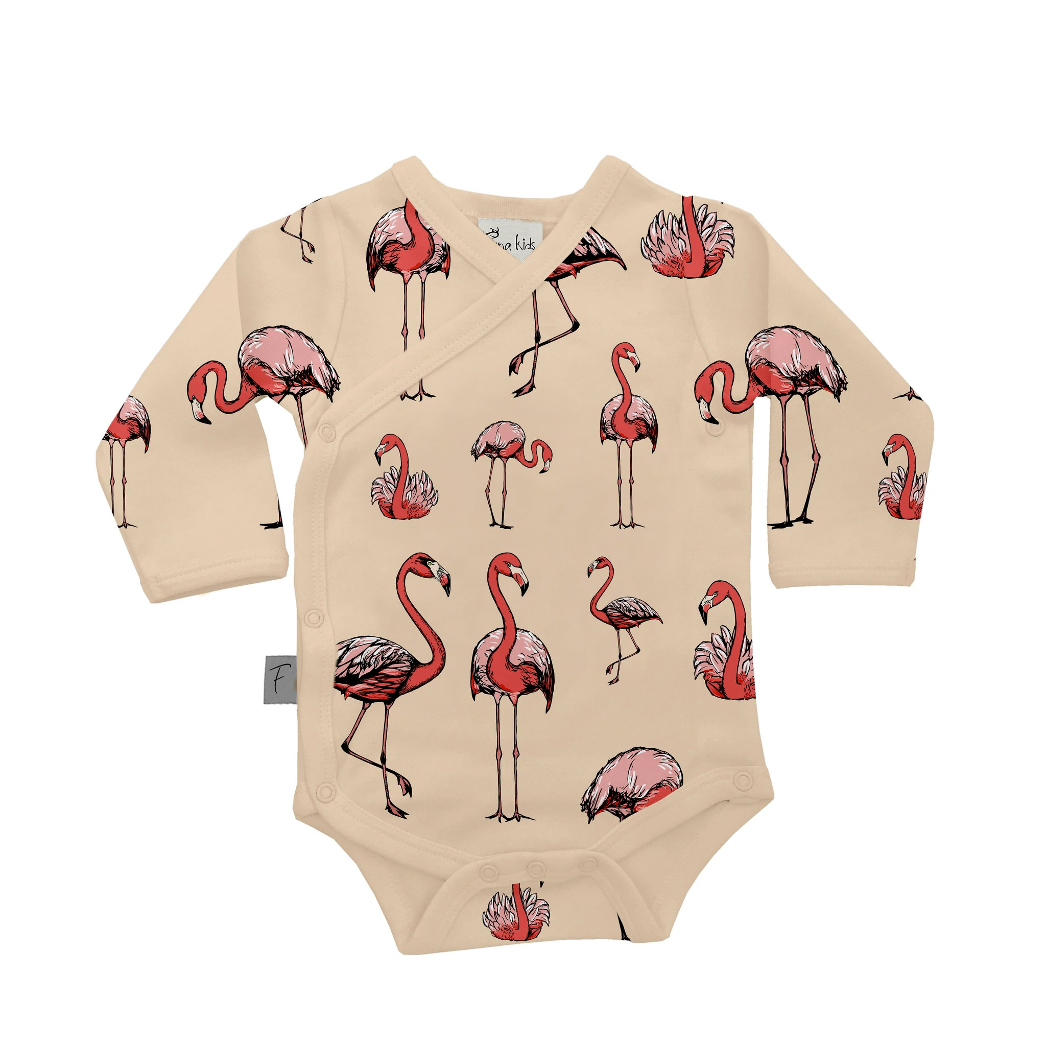 Body Omlott Flamingo - 0-12mån