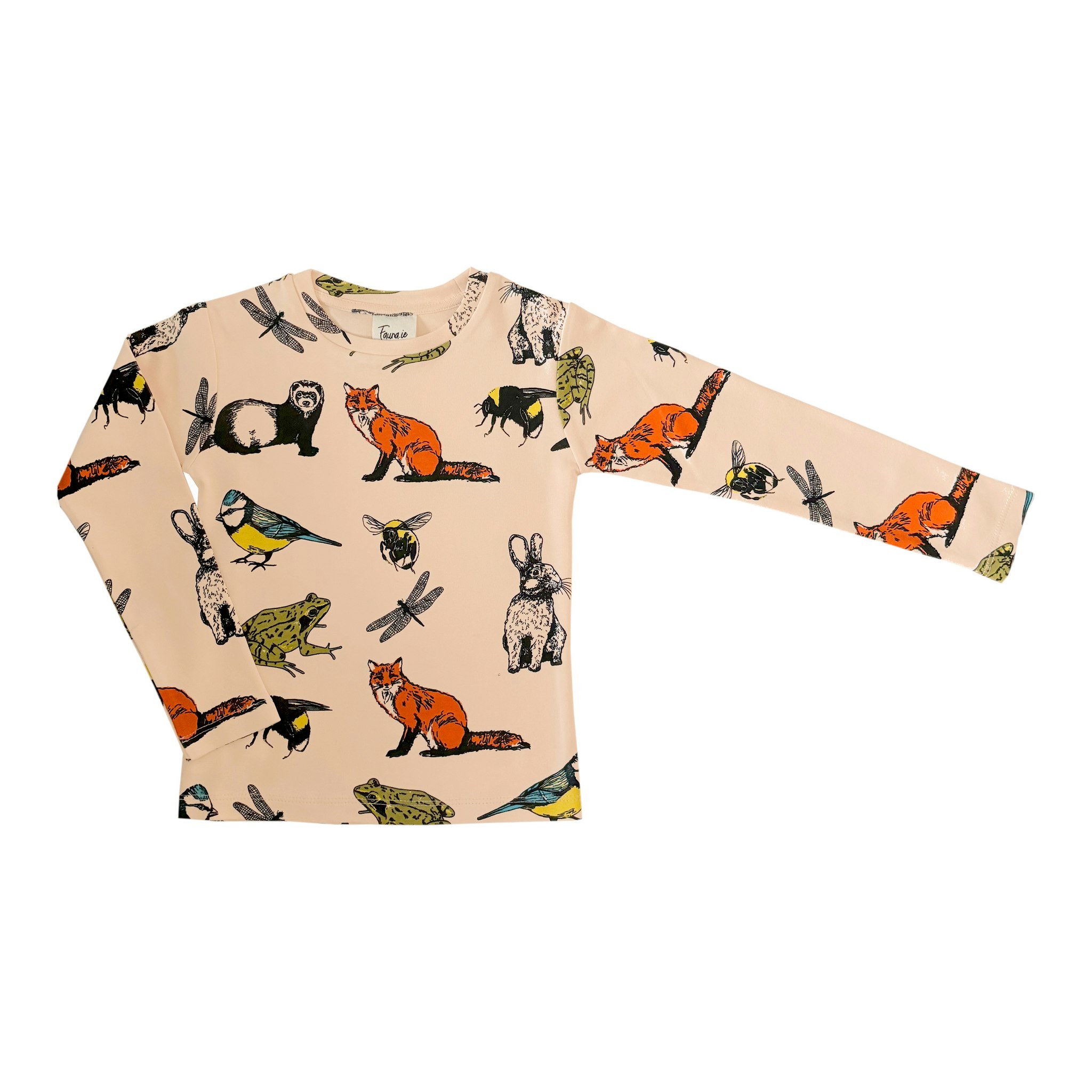 Långärmad t-shirt - Kanin med vänner 1-8år